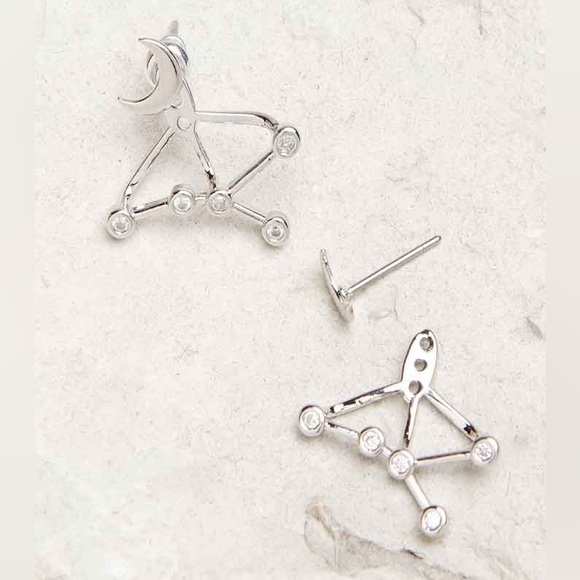 Cancer Earring Jackets Silver Earthbound Trading NWT - Picture 2 of 3